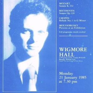 Debut Performance at Wigmore Hall